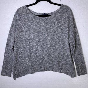American Eagle M Gray Tulip Hem Oversized Sweater